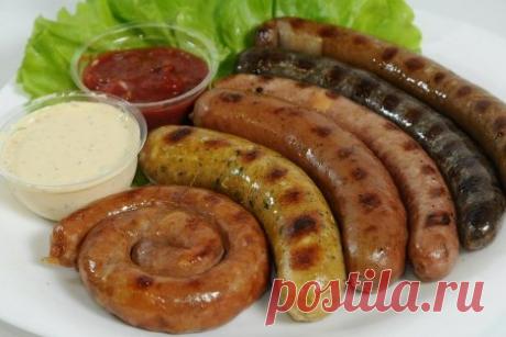 Колбаски из индейки, сало, лук, чеснок. Немецкие колбаски домашние.