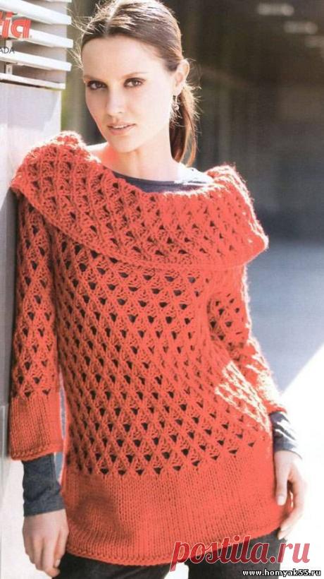 Кофты, жакеты, свитера для женщин спицами - Схемы и описания вязаных изделий | «Хомяк55.ру» сайт о вязании