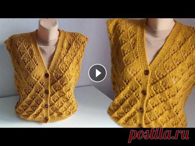 Мой процесс /????АЖУРНАЯ КОФТОЧКА СПИЦАМИ ????/ продвижение ???? ????Мастер-класс на узор ????Джемпер спицами ????Жилетка спицами ????Самый простой кардиган спицами ????Инстаграм _vyazaniye_s_zhankoy_?utm_medium=cop...