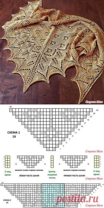 «Вязание шалей спицами: полное руководство от А до Я» | Жанна Рыбкина | Дзен
