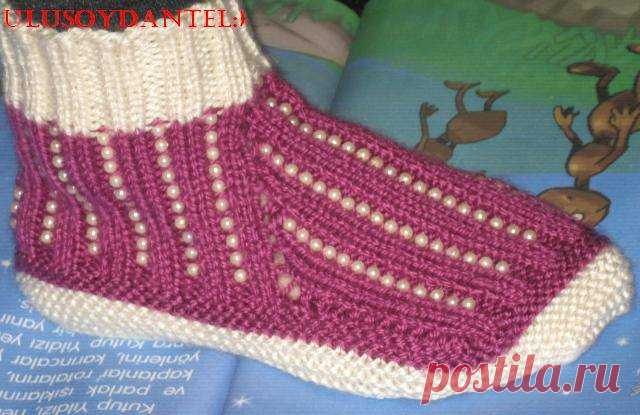 Следочки с бисером МК