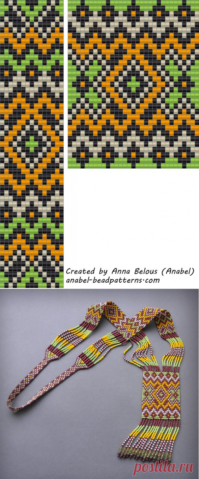 Три схемы герданов - станочное ткачество | - Схемы для бисероплетения / Free bead patterns -
