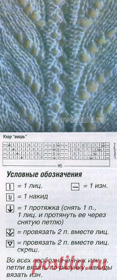 Узор Вихрь №1222 » Люблю Вязать