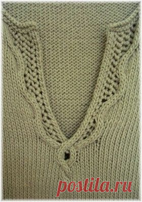 Nice neckline detail.....Ravelry: Margaux pattern by Norah Gaughan