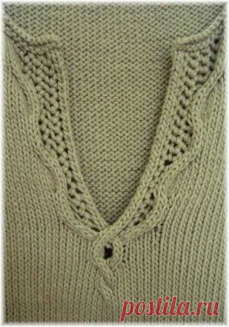 Nice neckline detail.....Ravelry: Margaux pattern by Norah Gaughan
