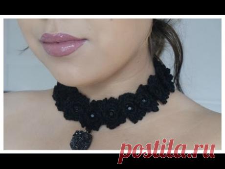 Hazlo Tu Misma:  Gargantilla a Crochet   DIY HOW TO CROCHET A CHOKER