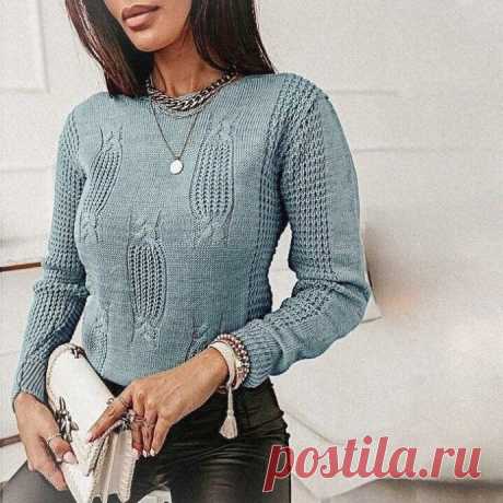 Джемпер спицами