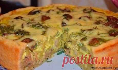 Пирог с курицей и картофелем