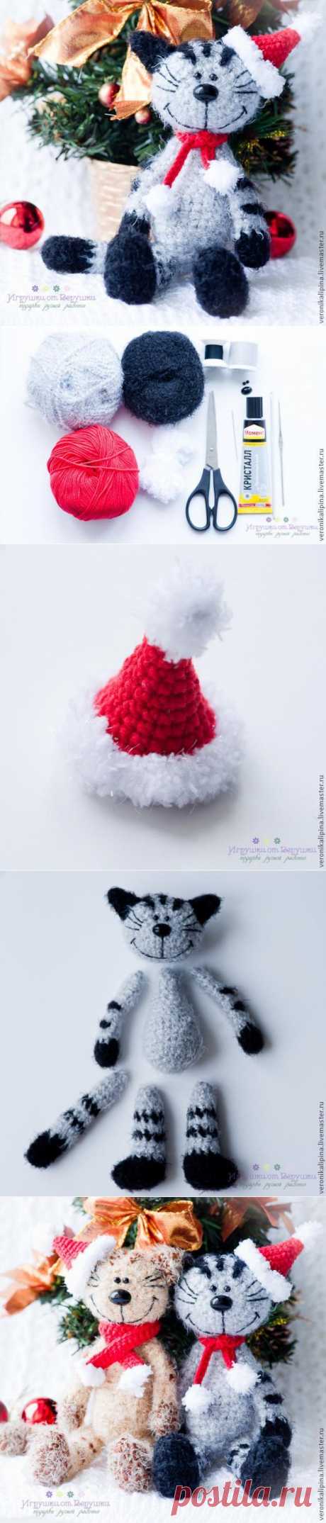 Новогодний кот Мурзик,МК, handmade