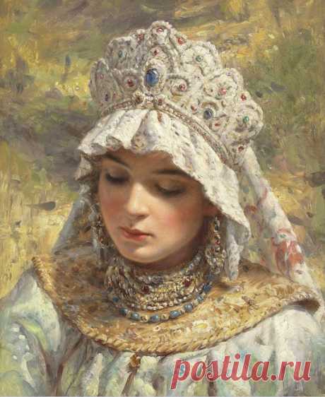 Художник Константин Егорович Маковский (1839-1915). Русская красавица