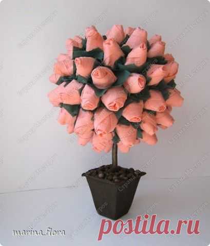 БУТОН РОЗЫ (бумажные салфетки). | Страна Мастеров