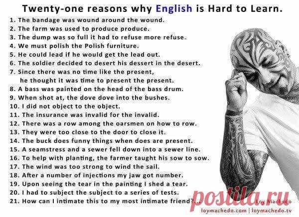 21 Reasons Why English is Hard to Learn – 21 Reasons Why English is Hard to Learn English is a West Germanic language that was first spoken in early medieval England and is now a global lingua franca. It is an official language of almost 60 sovereign states, the most commonly spoken language in the United Kingdom, the United States, Canada, Australia, Ireland, and …