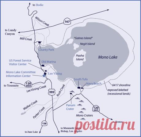 Map of Mono Lake