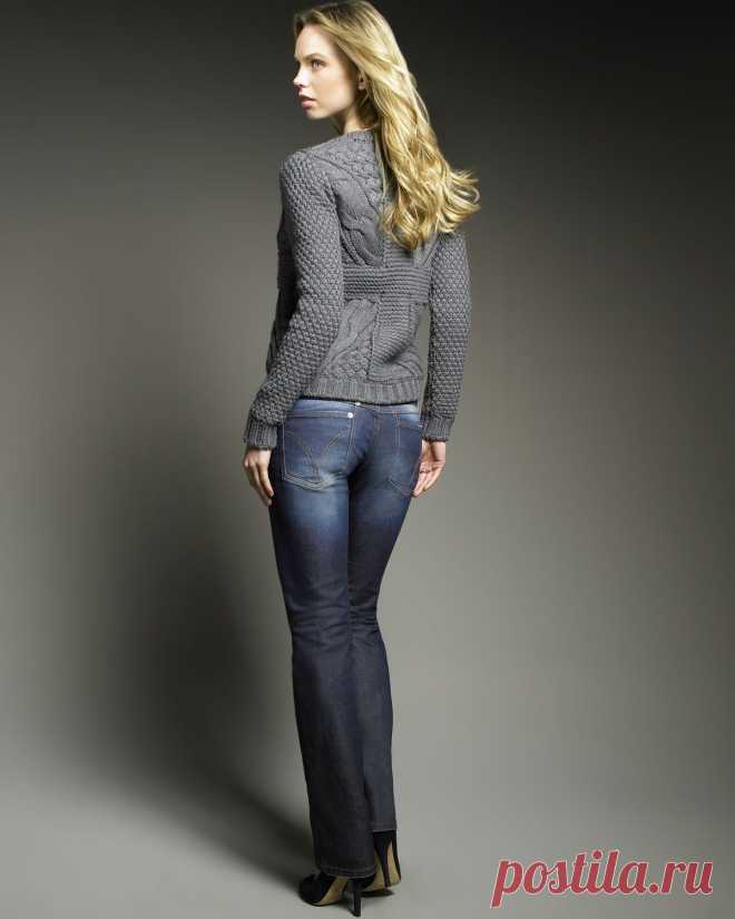 'Туман и пепел' - жакет спицами от Dolce&Gabbana. Тема на Осинке.