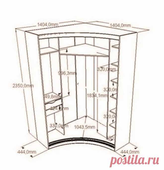 Фантастические шкафы-купе: 26 идей с чертежами