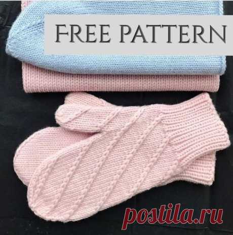 Варежки спицами Индийский клин Описание от snegavik_knit