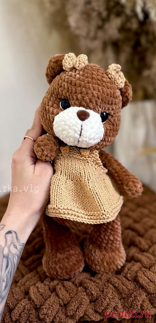 PDF Мишка Топа крючком. FREE crochet Аmigurumi toy patterns. Амигуруми схемы и описания на русском. Вязаные игрушки и поделки своими руками #amimore - медведь из плюшевой пряжи, плюшевый медвежонок, мишка.