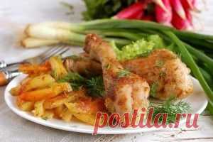 Картофель с курицей в мультиварке
