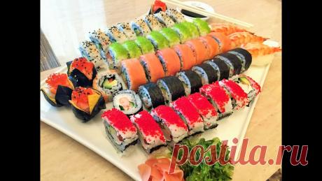 СУШИ И РОЛЛЫ домашние. Легко и Просто! Как приготовить вкусно, быстро и красиво! How to make Sushi Как приготовить ролы и суши дома? Я надеюсь что мой рецепт поможет Вам приготовить очень вкусные роллы и суши! Готовьте на здоровье, приятного аппетита! РИС ...