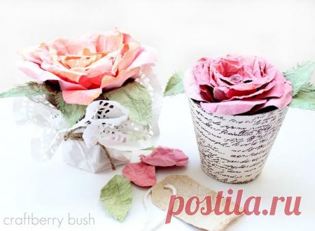 Розы из бумаги. Вариант второй