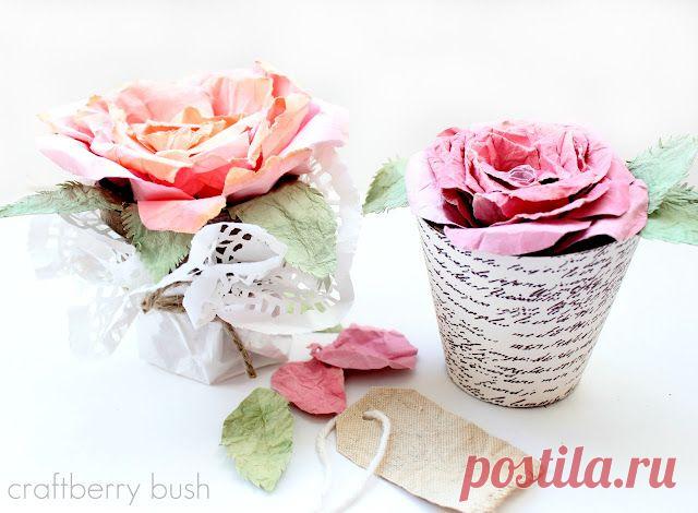 Розы из бумаги. Вариант второй