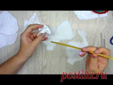 мк  "Капустка " в технике грунтованный текстиль.
