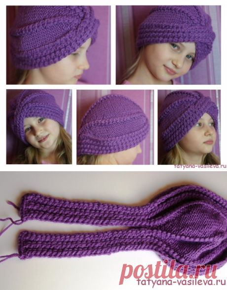 Эту шапку я связала сама с небольшими изменениями в начале работы.