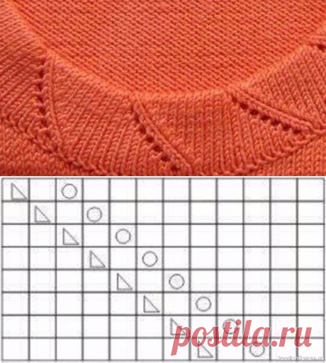 Кокетка спицами, обработка горловины спицами | Вязание спицами для начинающих