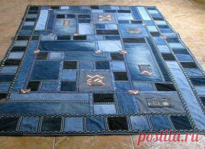 Уютные идеи ковров из старых джинсов — Сделай сам, идеи для творчества - DIY Ideas