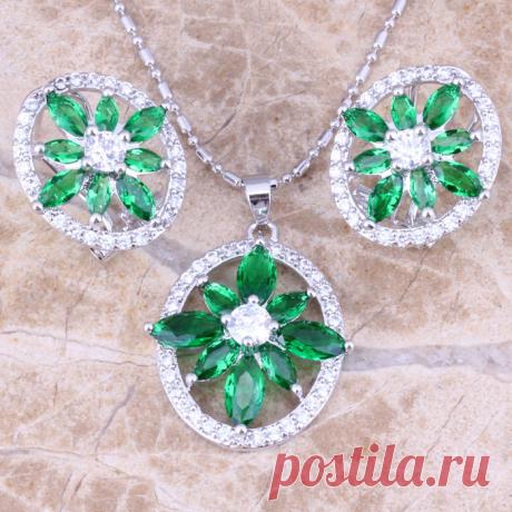 bag Picture - More Detailed Picture about Delicate Green Emerald White Topaz Silver Earrings Pendant Necklace Free Gift Bag Fashion Jewelry Sets S0734 Picture in Jewelry Sets from jewelry1688 | Aliexpress.com | Alibaba Group