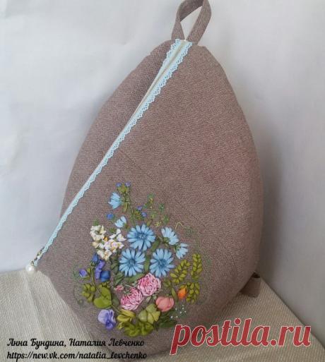 Элегантные женские рюкзаки, вышитые лентами