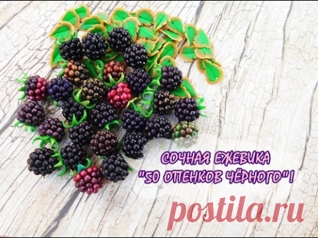 СОЧНАЯ ЕЖЕВИКА * ПОЛИМЕРНАЯ ГЛИНА * МАСТЕР-КЛАСС * DIY