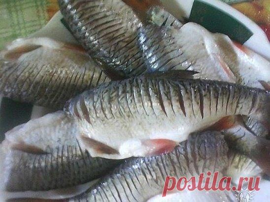 Один маленький секрет жарки рыбы без костей.
Как же получить жаренную рыбу без костей? Вы знаете такой маленький секрет жарки рыбы ? Теперь можете покупать рыбу и с мелкими костями - Вы их не почувствуете, а как это сделать?
Рецепт этот подойдёт для такой рыбки как подлещик, лещ, краснопёрка, душман, вобла и других рыб, которые имеют мелкие кости.
Итак, рыбку почистить, помыть, разрезать брюшко, вытащить внутренности, если есть икра, оставляем её. И конечно же ШИНКУЕМ! Ост...