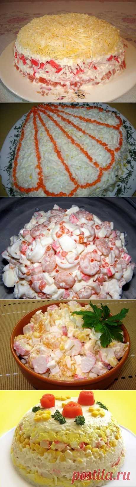 Салаты с крабовыми палочками (мясом) | Готовим вместе