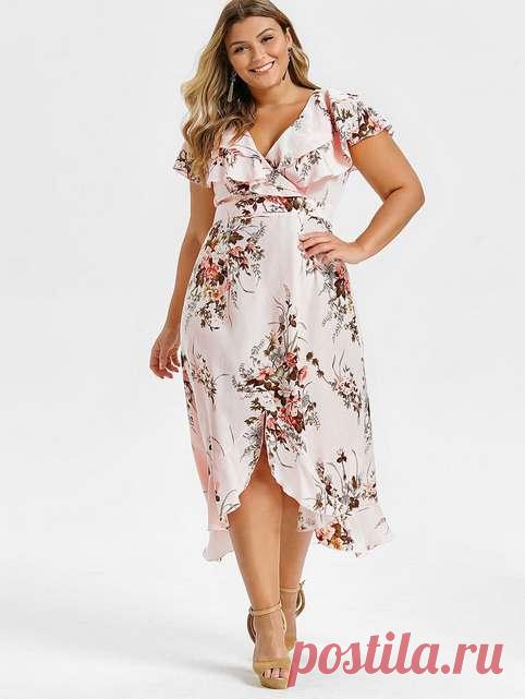Длинные платья и сарафаны для полных девушек и женщин английского бренда DressLily лето 2019 (60 фото)