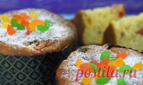 Вкусные пасхальные куличики. Ленивый рецепт