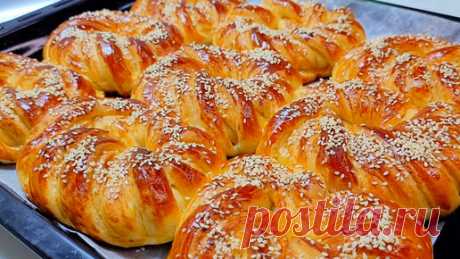 Кулинарим с узбечкой | Бесподобно вкусные слоёные булочки к чаю. Тесто просто пух. Не зря их обожают миллионы.