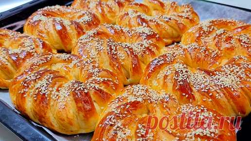 Кулинарим с узбечкой | Бесподобно вкусные слоёные булочки к чаю. Тесто просто пух. Не зря их обожают миллионы.