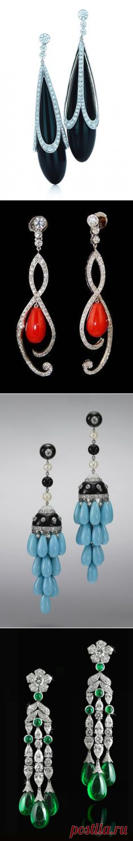 Art Deco Platinum Diamond &amp; Onyx Earrings | JewelSpiration | Diamonds, Earrings and Art deco