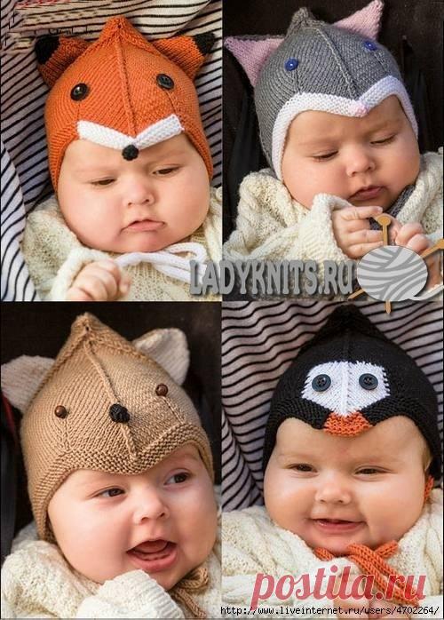 ШАПКИ ЛИСА КОШКА МЕДВЕДЬ ПИНГВИН