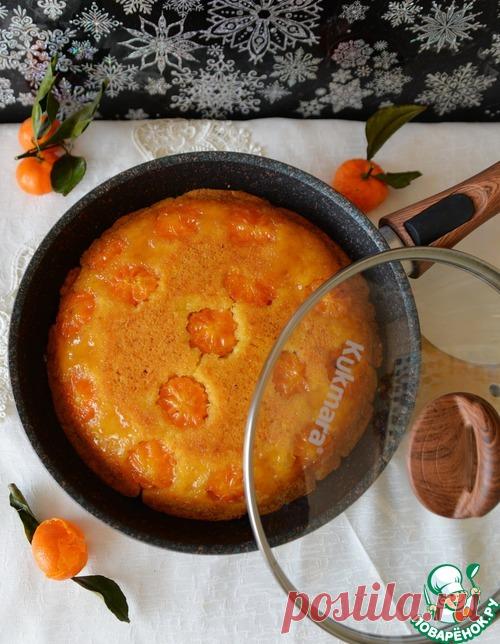 Кекс с мандаринами на сковороде – кулинарный рецепт