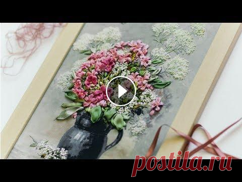 Показываю вышивку лентами картины с цветами. Пошаговый мастер класс по работе над картиной. Текстовая версия ---- Еще видео для вас: new Лучшее видео ...