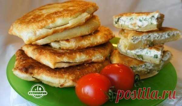 ПЛАЦИНДЫ С ТВОРОГОМ И ЗЕЛЕНЬЮ ИЗ ТОНЧАЙШЕГО ТЕСТА
