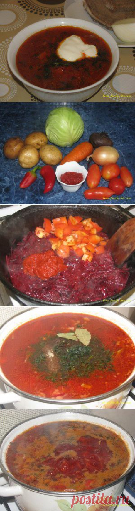 Борщ со свеклой - Кулинарные рецепты