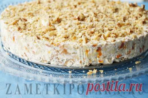 Песочный торт с заварным кремом.