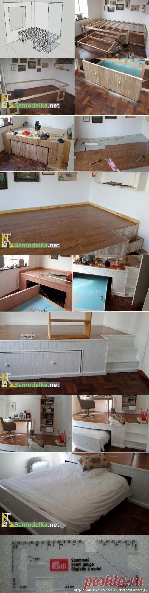 Кровать под подиумом своими руками | Сделай сам!