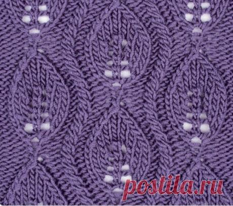 Узор «Округлые листочки»

Эффектный узор с ажурными листьями, вписанными в «фонарики», образуемые перекрещенными петлями.

В начале узора число петель кратно 22 + 17 + 2 кром. 

Вязать по схеме. На ней приведены лиц. ряды. В изн. рядах все петли вязать по рисунку, лиц. скрещенные и накиды вязать изн. 

Начать с 1 кром. и петель перед раппортом, раппорт постоянно повторять, закончить петлями после раппорта и 1 кром.

1–20-й р. постоянно повторять. 

ВНИМАНИЕ!
Число петель в...