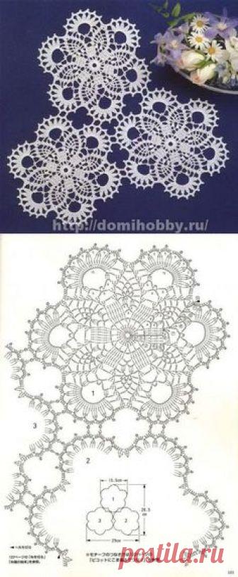 Ажурные мотивы для вязания скатерти или салфетки...♥ Deniz ♥
