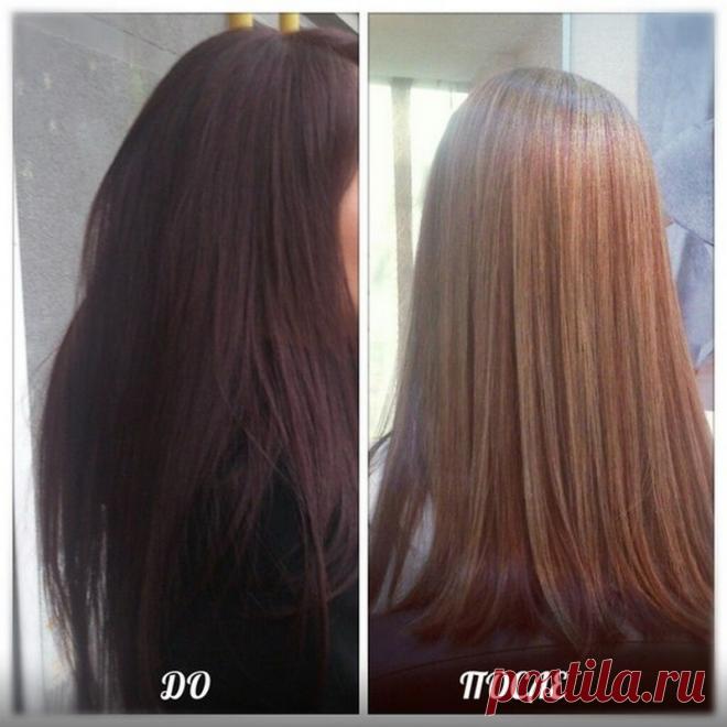 Как осветлить темные или крашеные волосы в домашних условиях