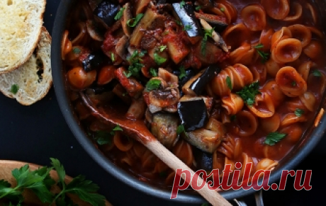 Паста с баклажанами и грибами / Паста / TVCook: пошаговые рецепты с фото